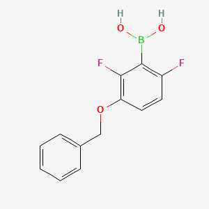 Chemical structure of 3-Benzyloxy-2,6-difluorophenylboronic acid