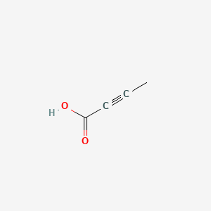 Chemical structure of 2-Butynoic acid