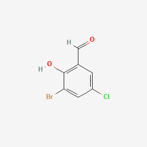 Chemical structure of 3-Bromo-5-chlorosalicylaldehyde