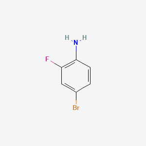 Chemical structure of 4-Bromo-2-fluoroaniline