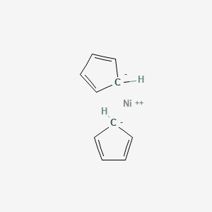 Chemical structure of Bis(cyclopentadienyl)nickel(II)