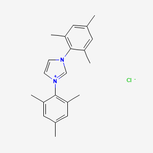 Chemical structure of 1,3-Bis(2,4,6-trimethylphenyl)imidazolium chloride
