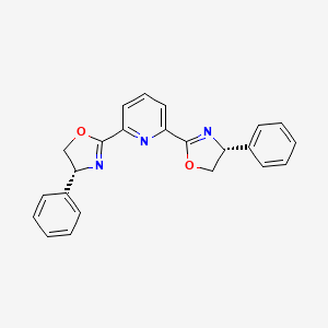 Chemical structure of 2,6-Bis[(4R)-4-phenyl-2-oxazolinyl]pyridine
