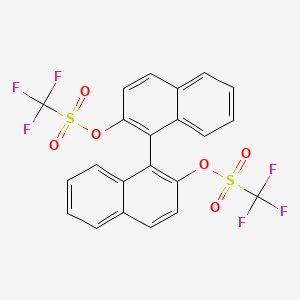 Chemical structure of (S)-(+)-1,1'-Binaphthyl-2,2'-diyl Bis(trifluoromethanesulfonate)