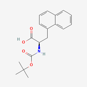 Chemical structure of Boc-3-(1-naphthyl)-D-Alanine