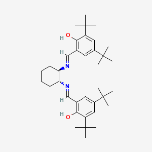 Chemical structure of (R,R)-(-)-N,N'-Bis(3,5-di-tert-butylsalicylidene)-1,2-cyclohexanediamine