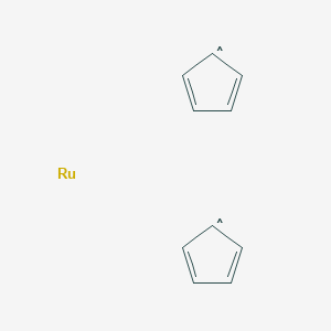 Chemical structure of Bis(cyclopentadienyl)ruthenium