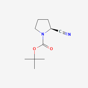 Chemical structure of (S)-(-)-1-Boc-2-pyrrolidinecarbonitrile