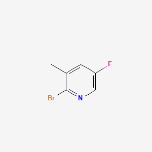 Chemical structure of 2-Bromo-5-fluoro-3-methylpyridine