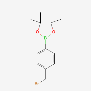Chemical structure of 4-Bromomethylphenylboronic acid pinacol ester