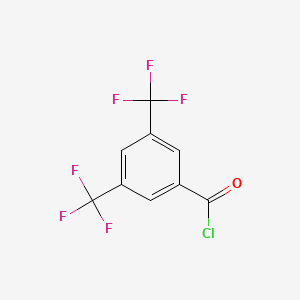 Chemical structure of 3,5-Bis(trifluoromethyl)benzoyl chloride