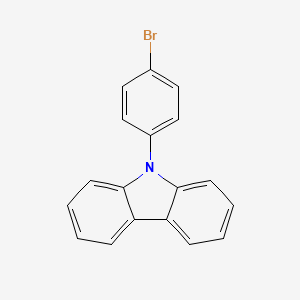 Chemical structure of 9-(4-Bromophenyl)carbazole