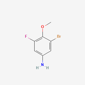 Chemical structure of 3-Bromo-5-fluoro-4-methoxyaniline