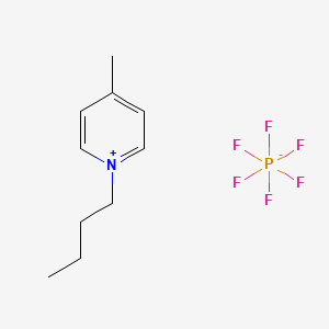 Chemical structure of 1-Butyl-4-methylpyridinium hexafluorophosphate