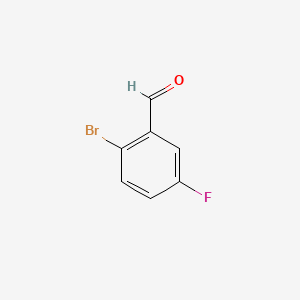 Chemical structure of 2-Bromo-5-fluorobenzaldehyde