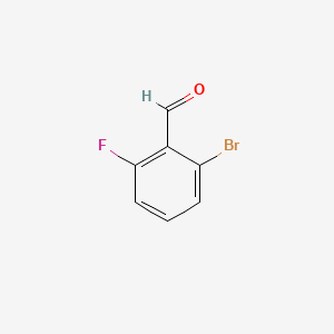 Chemical structure of 2-Bromo-6-fluorobenzaldehyde