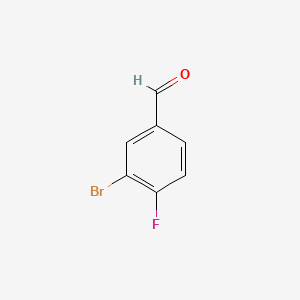 Chemical structure of 3-Bromo-4-fluorobenzaldehyde