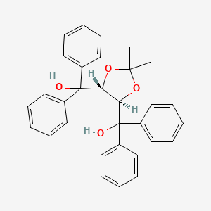 Chemical structure of (-)-4,5-Bis[hydroxy(diphenyl)methyl]-2,2-dimethyl-1,3-dioxolane