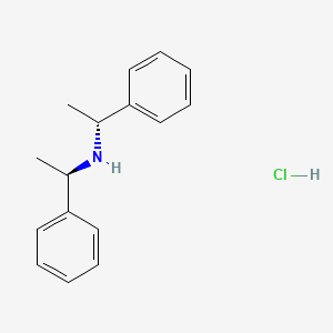 Chemical structure of (+)-Bis[(R)-1-phenylethyl]amine hydrochloride