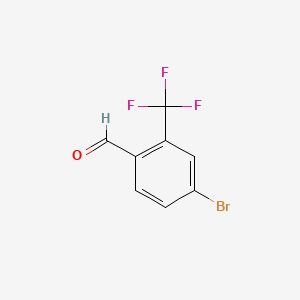 Chemical structure of 4-Bromo-2-(trifluoromethyl)benzaldehyde