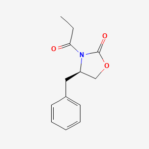 Chemical structure of (R)-(-)-4-Benzyl-3-propionyl-2-oxazolidinone