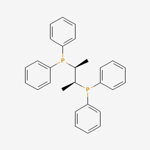 Chemical structure of (2S,3S)-(-)-Bis(diphenylphosphino)butane