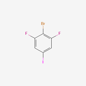 Chemical structure of 2-Bromo-1,3-difluoro-5-iodobenzene