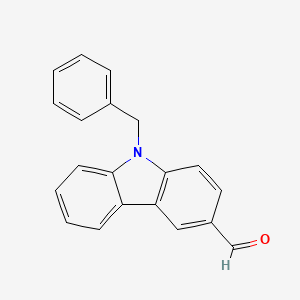 Chemical structure of 9-Benzylcarbazole-3-carboxaldehyde