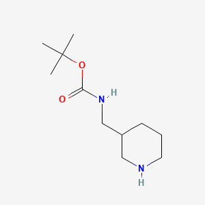 Chemical structure of (±)-3-(Boc-aminomethyl)piperidine