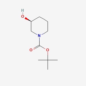 Chemical structure of (S)-1-Boc-3-hydroxypiperidine