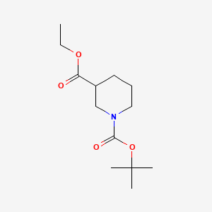Chemical structure of Ethyl N-Boc-piperidine-3-carboxylate