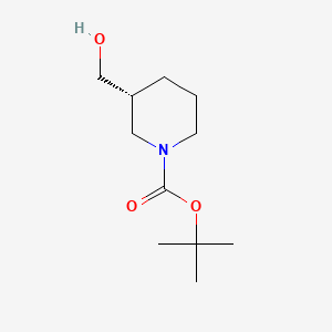 Chemical structure of (R)-(-)-1-Boc-3-(hydroxymethyl)piperidine