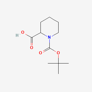 Chemical structure of N-Boc-DL-pipecolinic acid