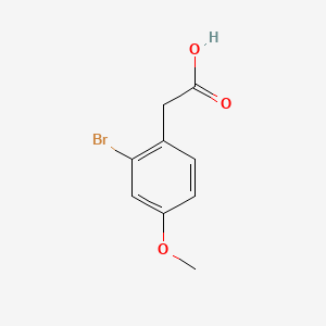 Chemical structure of 2-Bromo-4-methoxyphenylacetic acid