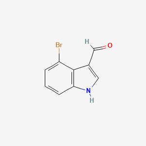 Chemical structure of 4-Bromoindole-3-carboxaldehyde
