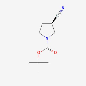 Chemical structure of (R)-1-Boc-3-cyanopyrrolidine