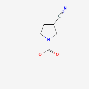 Chemical structure of 1-Boc-3-cyanopyrrolidine