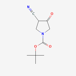 Chemical structure of 1-Boc-3-cyano-4-pyrrolidinone
