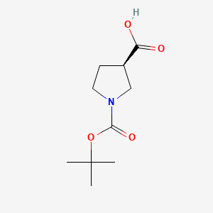 Chemical structure of (R)-1-Boc-3-pyrrolidinecarboxylic acid