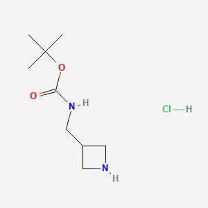 Chemical structure of 3-(Boc-aminomethyl)azetidine hydrochloride