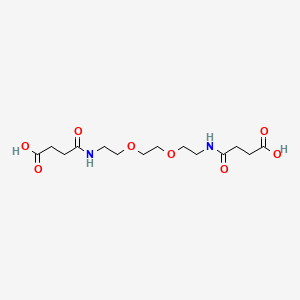 Chemical structure of α,ω-Bis{2-[(3-carboxy-1-oxopropyl)amino]ethyl}polyethylene glycol