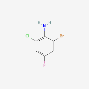 Chemical structure of 2-Bromo-6-chloro-4-fluoroaniline