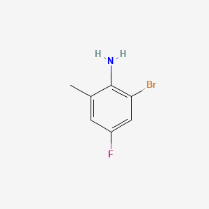 Chemical structure of 2-Bromo-4-fluoro-6-methylaniline