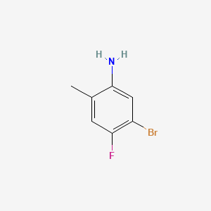 Chemical structure of 5-Bromo-4-fluoro-2-methylaniline