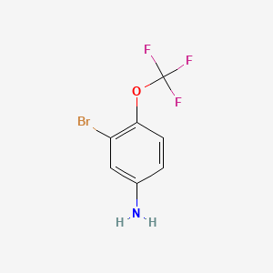 Chemical structure of 3-Bromo-4-(trifluoromethoxy)aniline