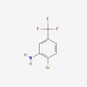 Chemical structure of 2-Bromo-5-(trifluoromethyl)aniline