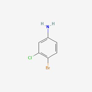 Chemical structure of 4-Bromo-3-chloroaniline