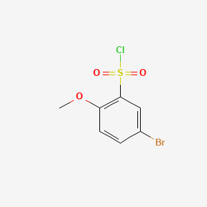 Chemical structure of 5-Bromo-2-methoxybenzenesulfonyl chloride