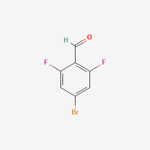 Chemical structure of 4-Bromo-2,6-difluorobenzaldehyde