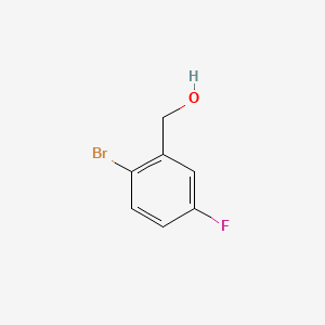 Chemical structure of 2-Bromo-5-fluorobenzyl alcohol